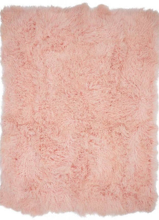 Plaid | Lammeskind | Premium | Langhåret | 180x140 cm Lyserød