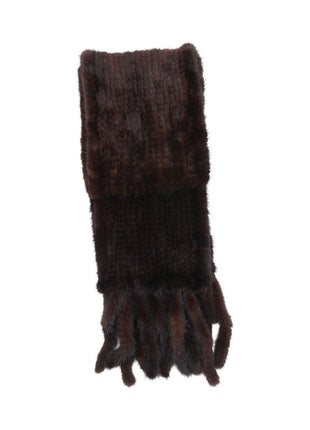 Mink Tørklæde Naturbrun