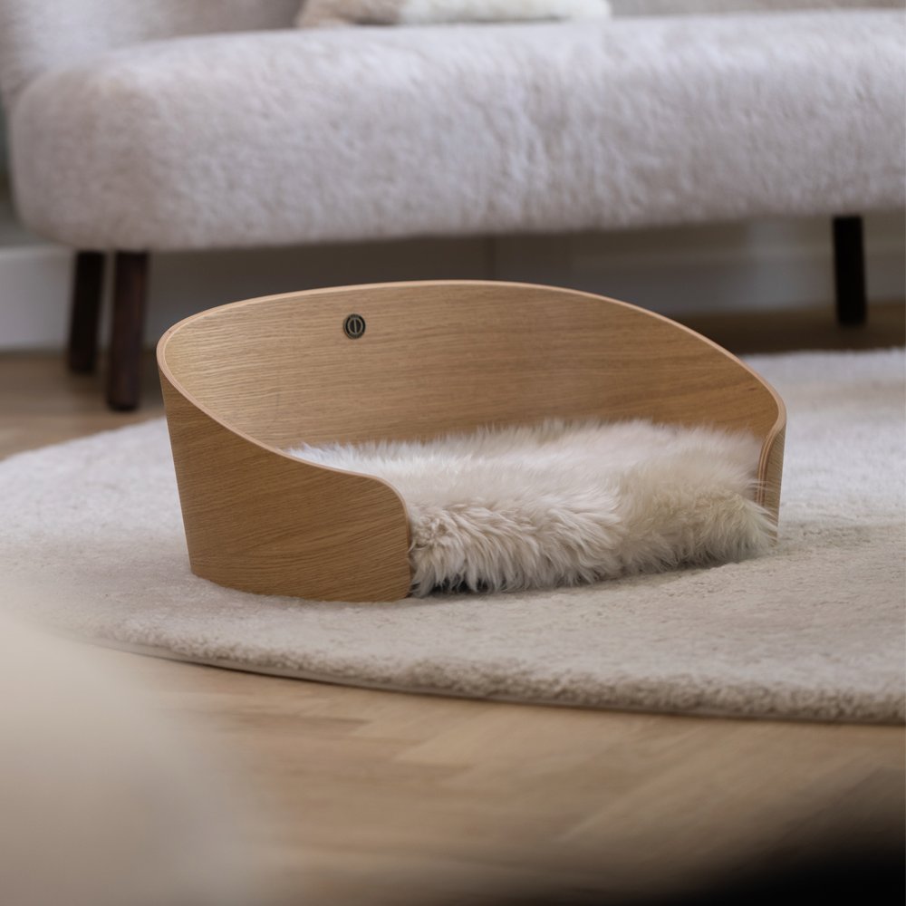 Hundekurv Sort eg/Sort Lammeskind