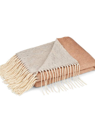 Uldplaid | Mohair | 130x170 cm Rust / Grå