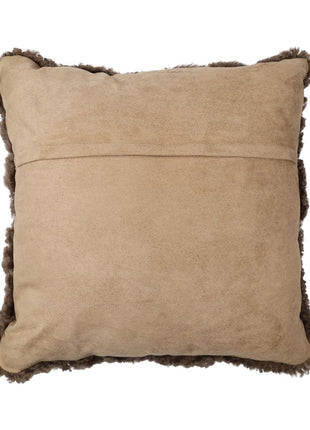 Lammeskindspude | Korthåret | New Zealand | 40x40 cm Gråbrun