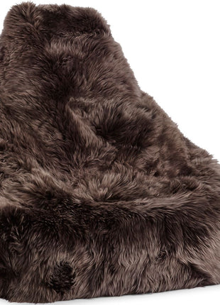 Sækkestol | Lammeskind | Langhåret | 100x100x80 cm