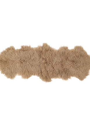 Dobbelt lammeskind | Tibet | 150x55 cm Varmt Sand