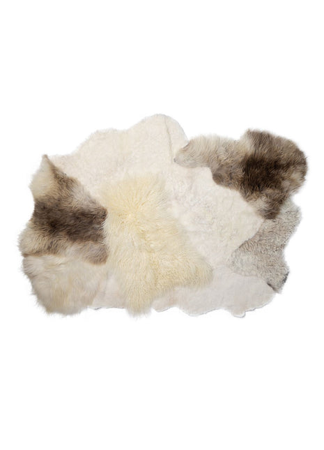 Design Gulvtæppe | Mix af Kort- og Langhåret Lammeskind