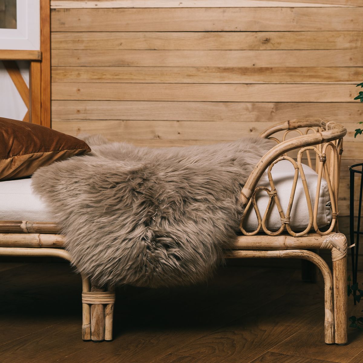 Lammeskind | Langhåret | New Zealand | 100x60 cm Taupe