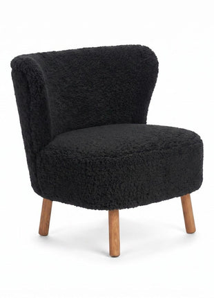 Emil Lounge Chair | Korthåret Sort