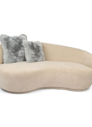 Lammeskindspude | Langhåret | Uden fyld | 40x40 cm Lysegrå