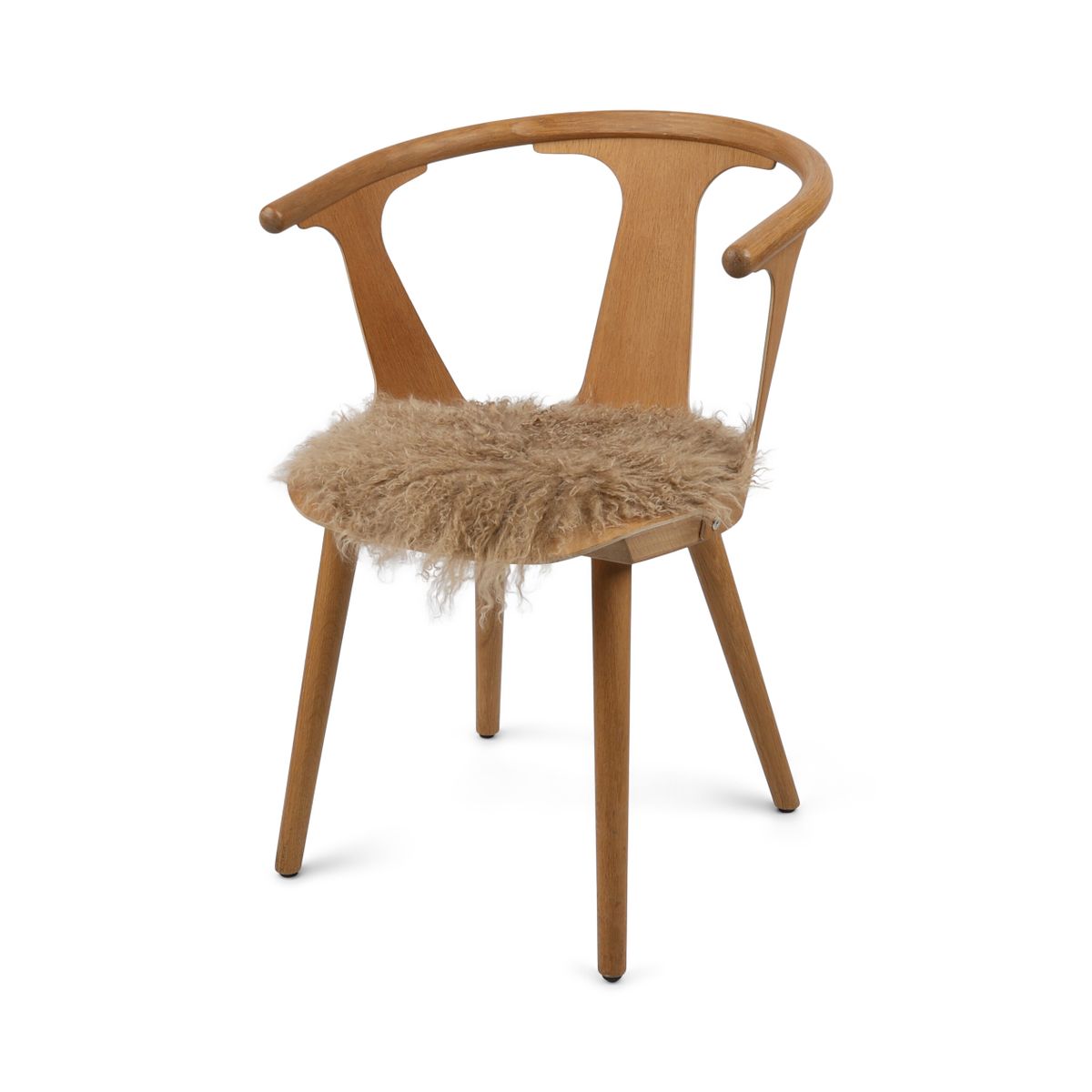 Sædehynde | Krøllet | Tibet | D34 cm Sand taupe