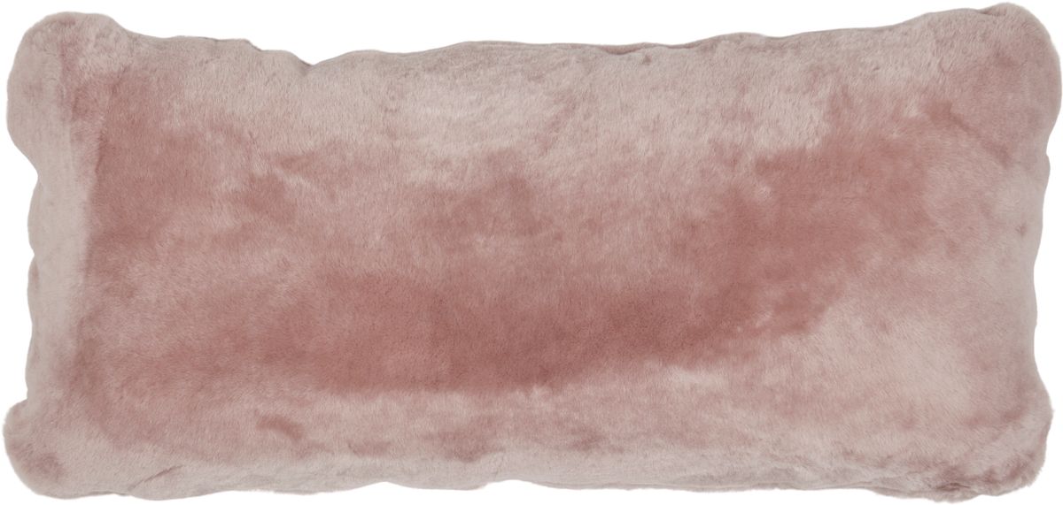 Lammeskindspude | Moccasin | Dobbeltsidet | 28x56 cm  Lyselilla