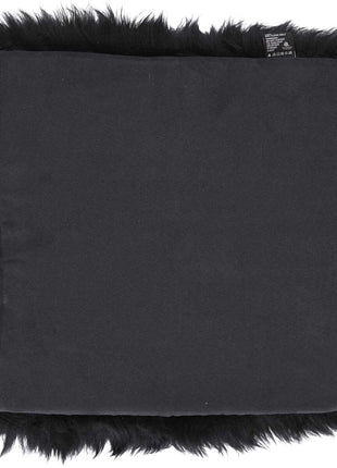 Sædehynde | Lammeskind | Langhåret | 37x37 cm Sort