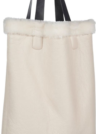 Leonora Taske | Lammeskind  Sort / Hvid