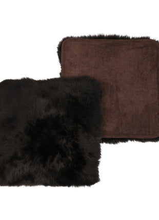 Sædehynde | Langhåret | New Zealand | Stofbagside | 40x40 cm Chokolade