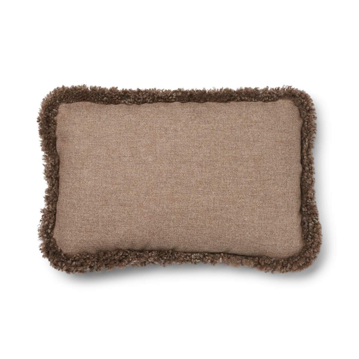 Classic Collection | Uldpude | Korthåret | Dobbeltsidet | 52x52 cm | 34x52 cm Beige/Taupe