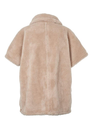 Antonella Poncho of 100% Lambs Wool Beige