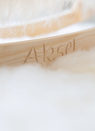 Rokkefår | Langhåret | L85xB25xH60 cm | Stor Natursort