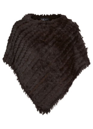 Molly poncho Mørkebrun