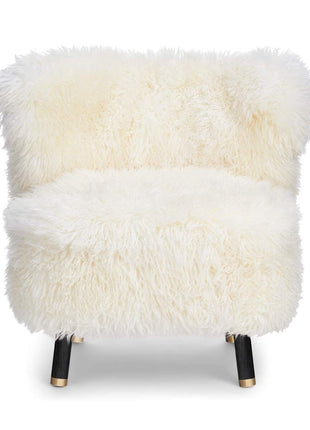 Emil lænestol | Langhåret Hvid