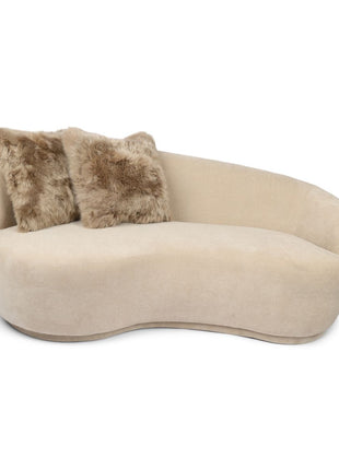 Lammeskindspude | Langhåret | Uden fyld | 50,5x50,5 cm Lysebrun