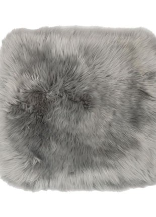 Lammeskindspude | Langhåret | Uden fyld | 50,5x50,5 cm Lysegrå