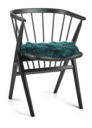 Sædehynde | Lammeskind | Langhåret | D38 cm Blågrøn