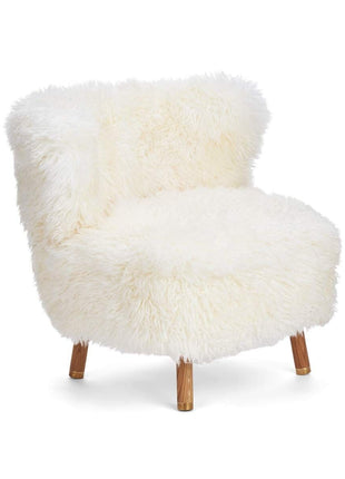 Emil lænestol | Langhåret Hvid