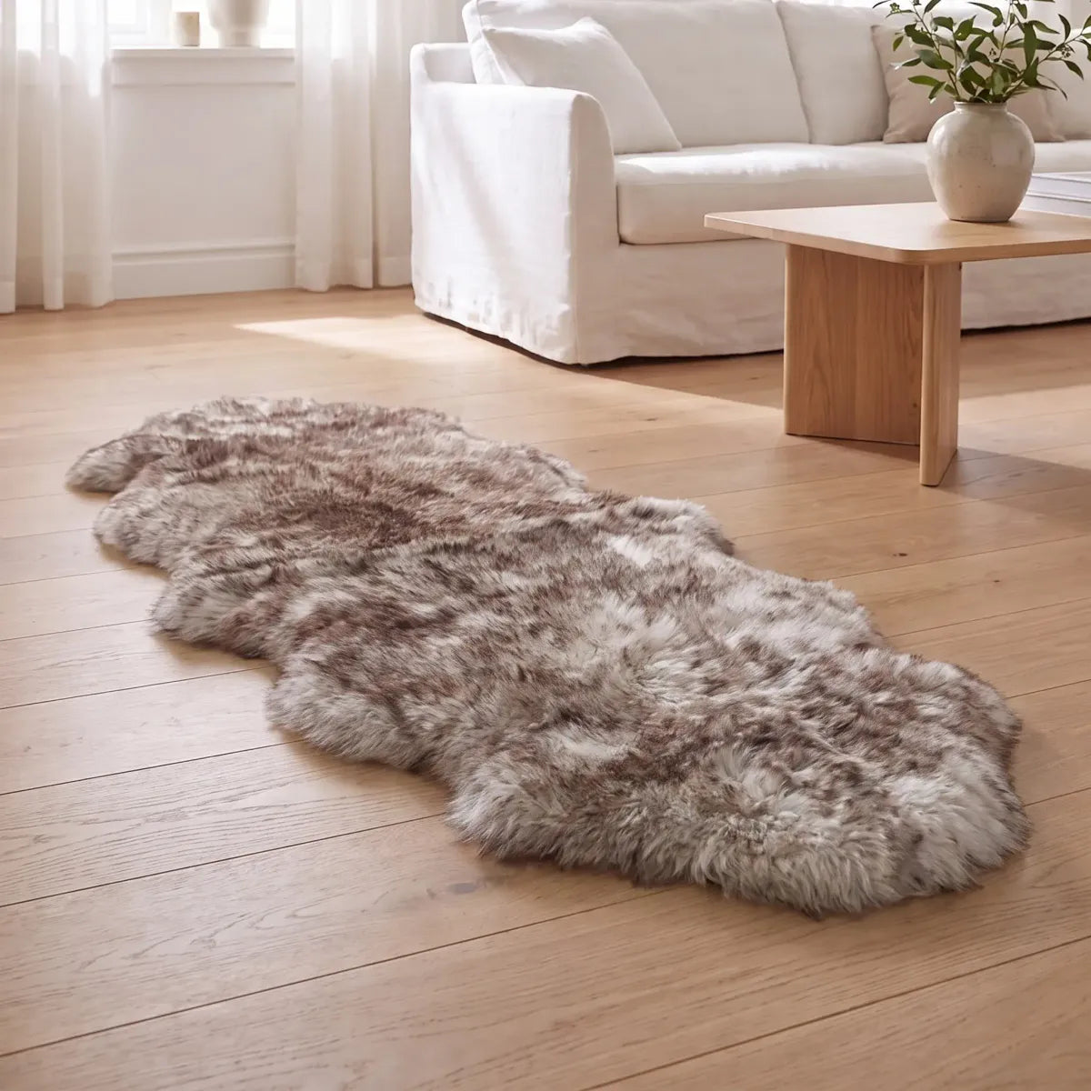 Dobbelt Lammeskind | Langhåret | 170x60 cm Wolf tip