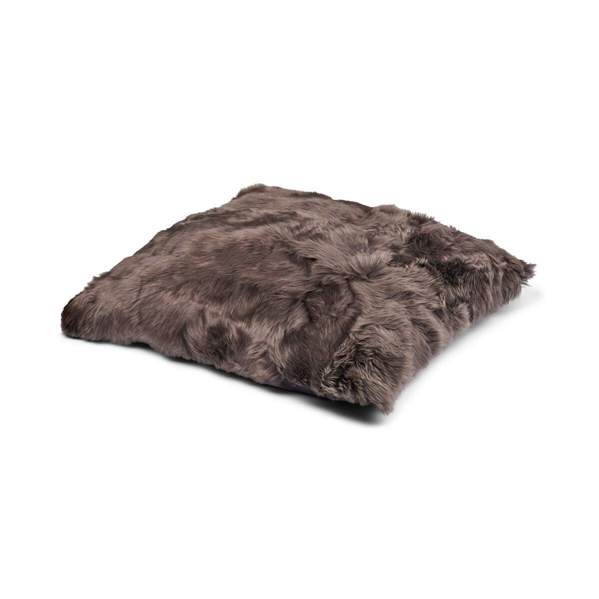 Maxi Float Pude | Langhåret | New Zealand | 90x90 cm Valnød