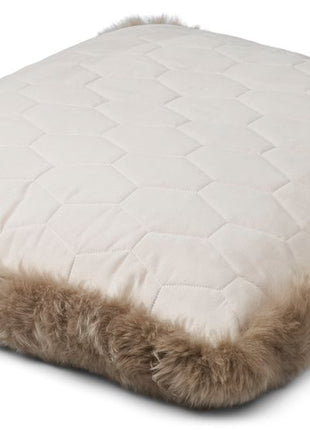 Lammeskindspude | Maxi Float | Langhåret | 90x90 cm Lysebrun