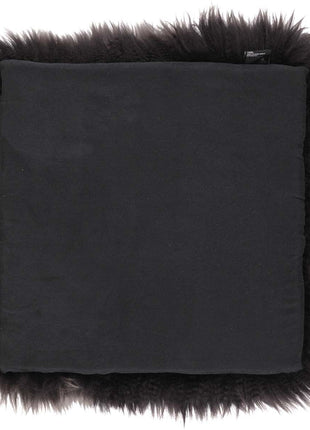 Sædehynde | Lammeskind | Langhåret | 37x37 cm Valnød