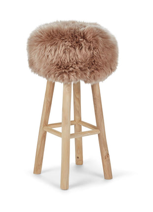 Betræk til barstol/skammel | Langhåret | New Zealand | D35 cm Varmt Sand