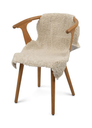 Premium Lammeskind | Korthåret | Krøllet | 100x60 cm Månelys