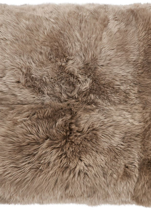 Lammeskindspude | Maxi Float | Langhåret | 90x90 cm Lysebrun