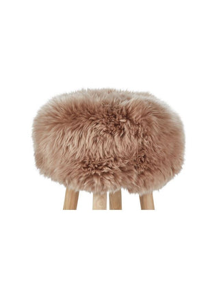 Betræk til barstol/skammel | Langhåret | New Zealand | D35 cm Varmt Sand