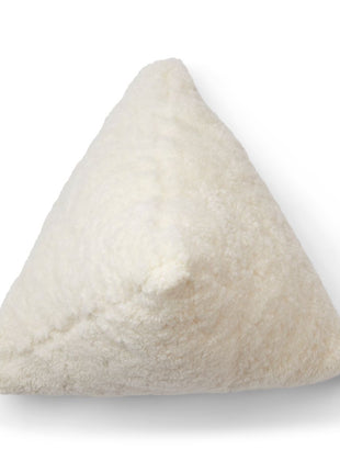 Lammeskindspude | Hematite | Korthåret | 35x35x35 cm Hvid