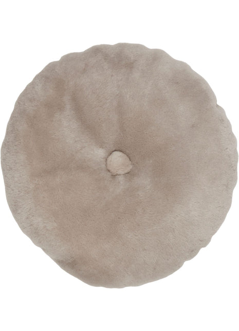 Lammeskindspude | Moccasin | Dobbeltsidet | D45 cm