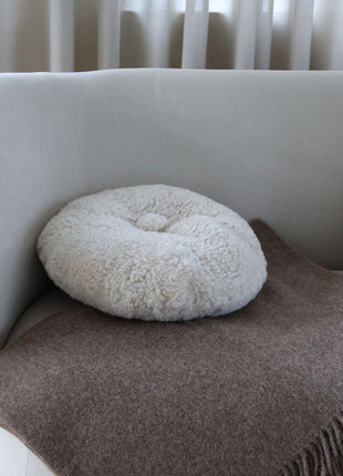 Rund pude | Dobbeltsidet | D40 cm Koksgrå