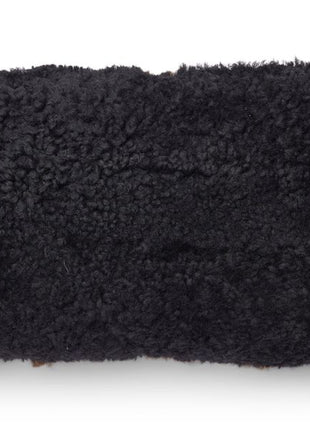 Lammeskindspude | PATTERN | Korthåret | Dobbeltsidet | 30x60 cm Sort / Lysebrun 