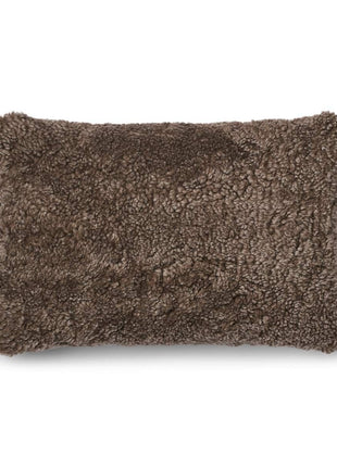 Pude af uld | Korthåret | 34x52 cm Kakao – Mørkebrun / Lysebrun