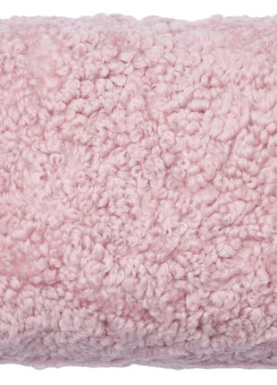 Dobbeltsidet Pude | Korthåret Lammeskind | 30x60 cm Koral Lyserød