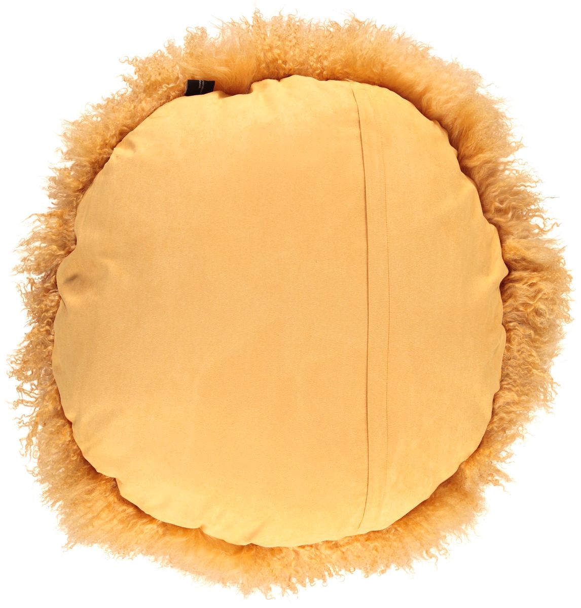Lammeskindspude | Krøllet | Tibet | Ø45 cm, Ø62 cm & Ø38 cm Gul