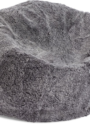 Sækkestol | Lammeskind | Korthåret | 73x74 cm | 92x93 cm Lysegrå