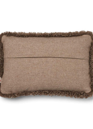 Lammeskindspude | Korthåret | 34x52 cm Beige / Lysebrun