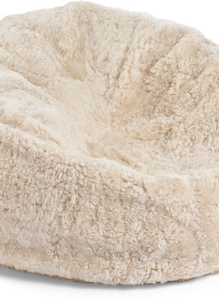 Sækkestol | Lammeskind | Korthåret | 73x74 cm | 92x93 cm Beige