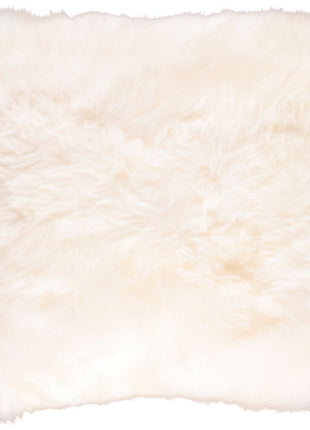 Lammeskindspude | Langhåret | 50x50 Hvid