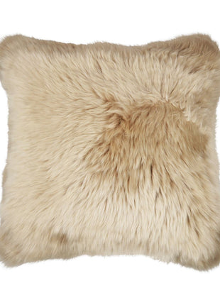 Lammeskindspude | Langhåret | New Zealand |  50x50 cm Varmt Sand