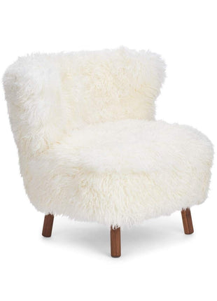 Emil lænestol | Langhåret Hvid