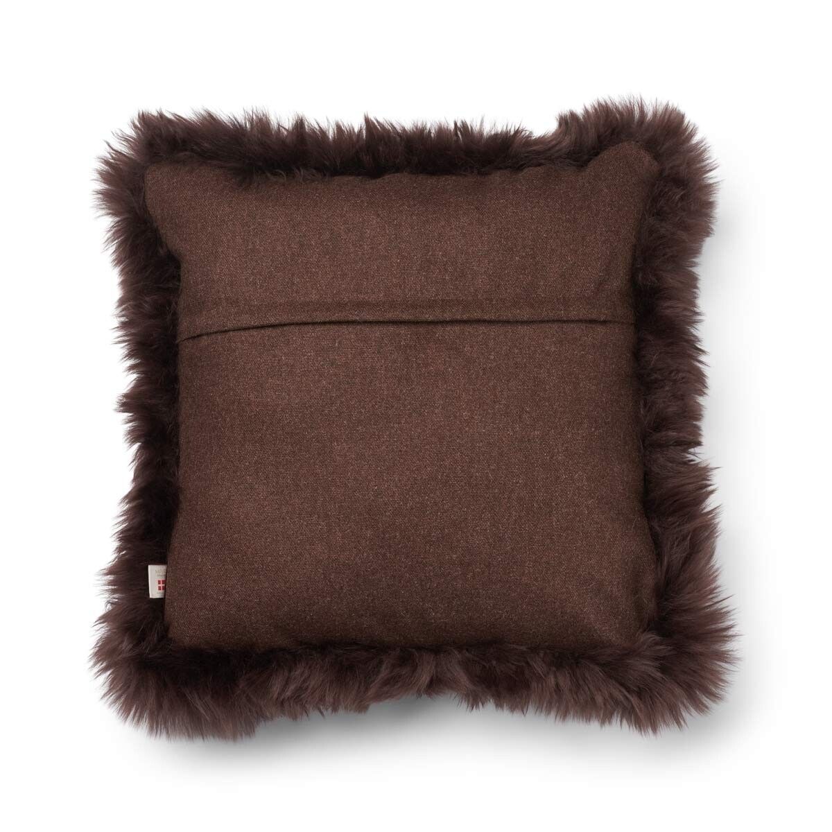 Classic Collection | Uldpude | Langhåret | Dobbeltsidet | 52x52 cm | 34x52 cm Brun/Chokolade