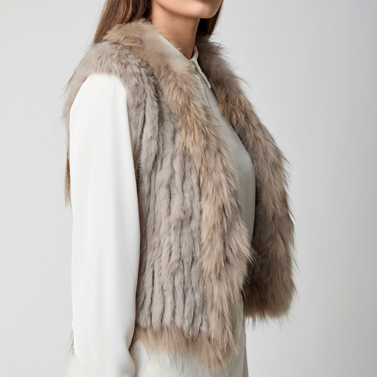 Anna vest Taupe