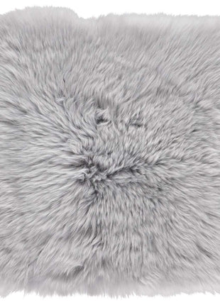 Sædehynde | Lammeskind | Langhåret | 37x37 cm Lysegrå