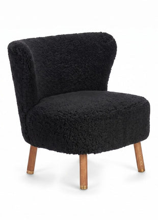 Emil Lounge Chair | Korthåret Sort
